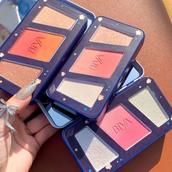 3 In 1 Colors Facial Blush Gradual Powder – Biya Korean Highlighter & Blush Palette