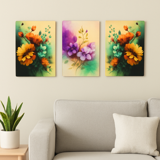 Set Of 3 Wall Art Wooden Phototile Frames For Wall Decor
