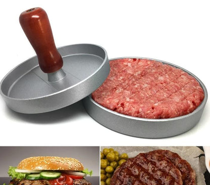 Stainless Steel Burger Press Patty Maker – Non-stick Hamburger Mold With Papers For Perfect Shaped Burgers