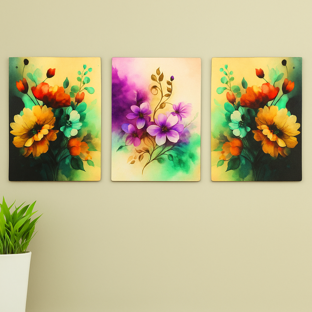 Set Of 3 Wall Art Wooden Phototile Frames For Wall Decor