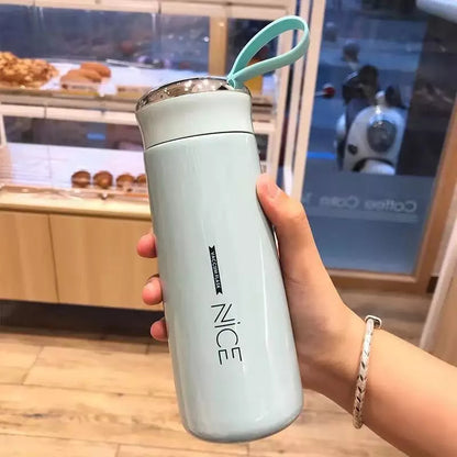 Water Bottles Liquid Storage Leak Proof Caps Perfect For Travel and Storing Beverages, Juice, Smoothies and Tea 450ml Multicolor