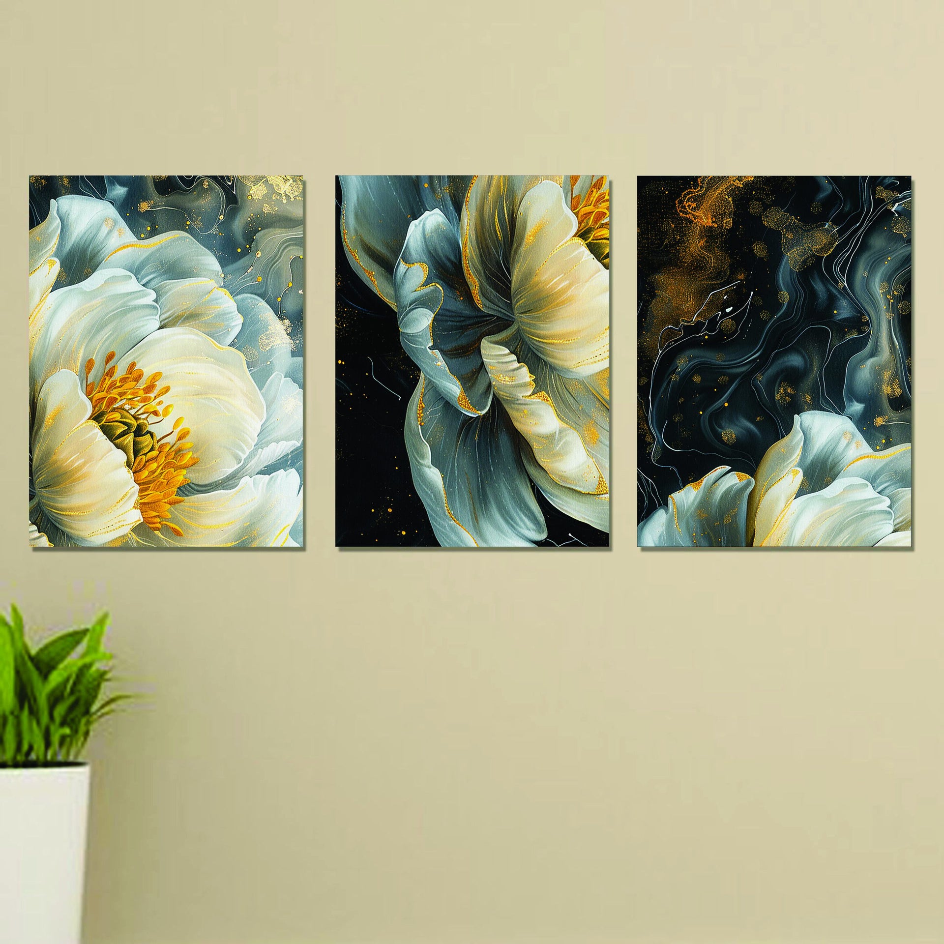 Set Of 3 Wall Art Wooden Phototile Frames For Wall Decor